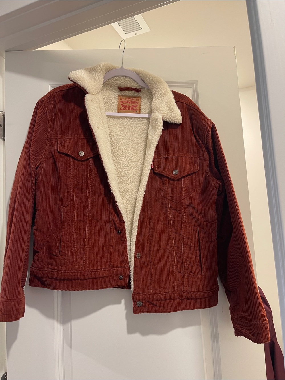 Levi's Women's Rust Corduroy Sherpa Jacket